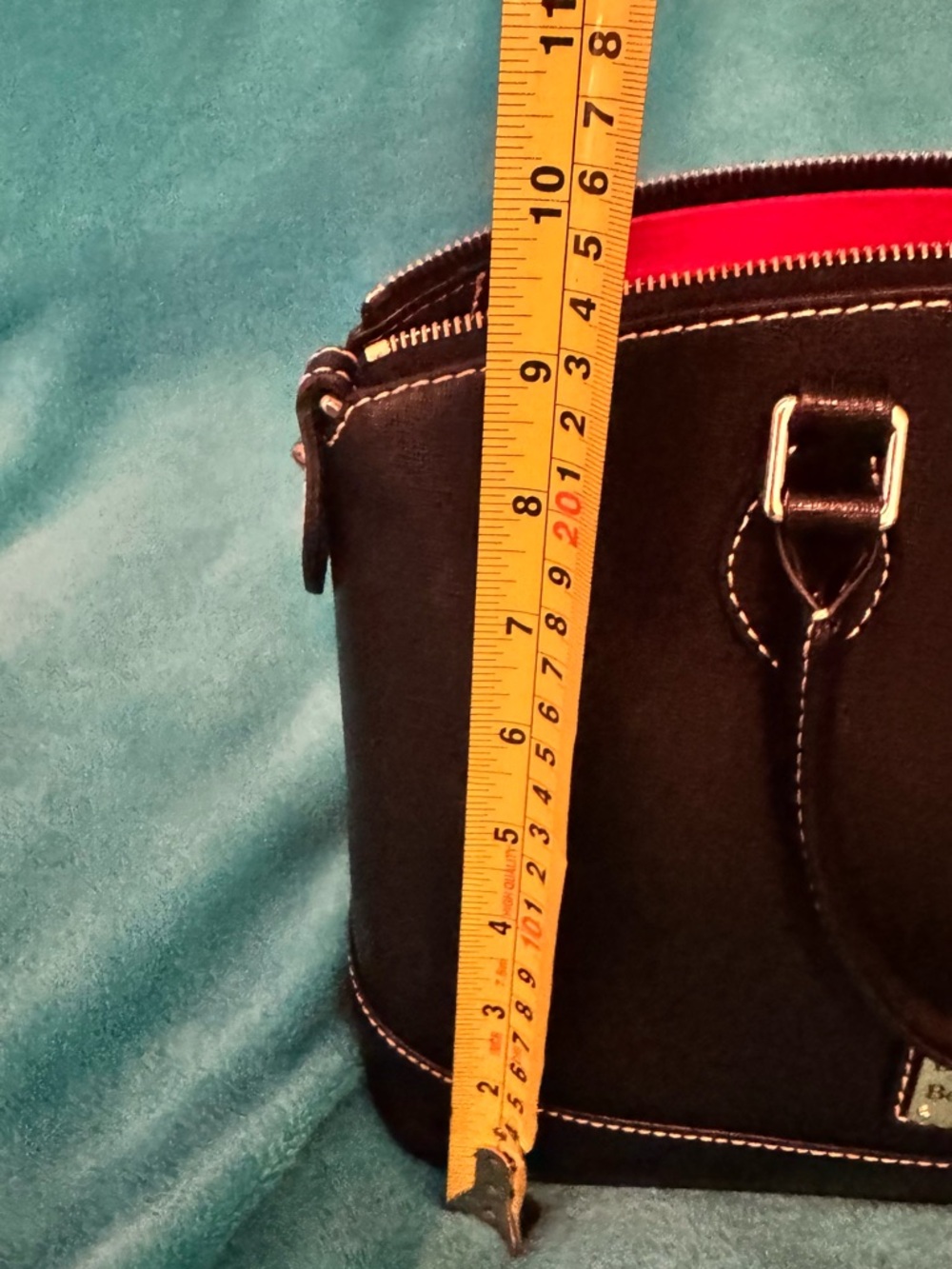 Dooney & Bourke Black Leather Dome Satchel - Picture 6 of 8